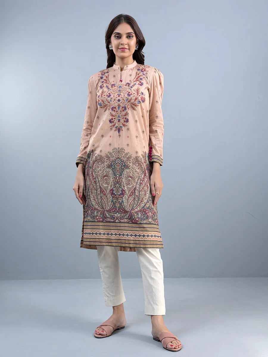 1pc - Printed Embroidered Lawn Shirt