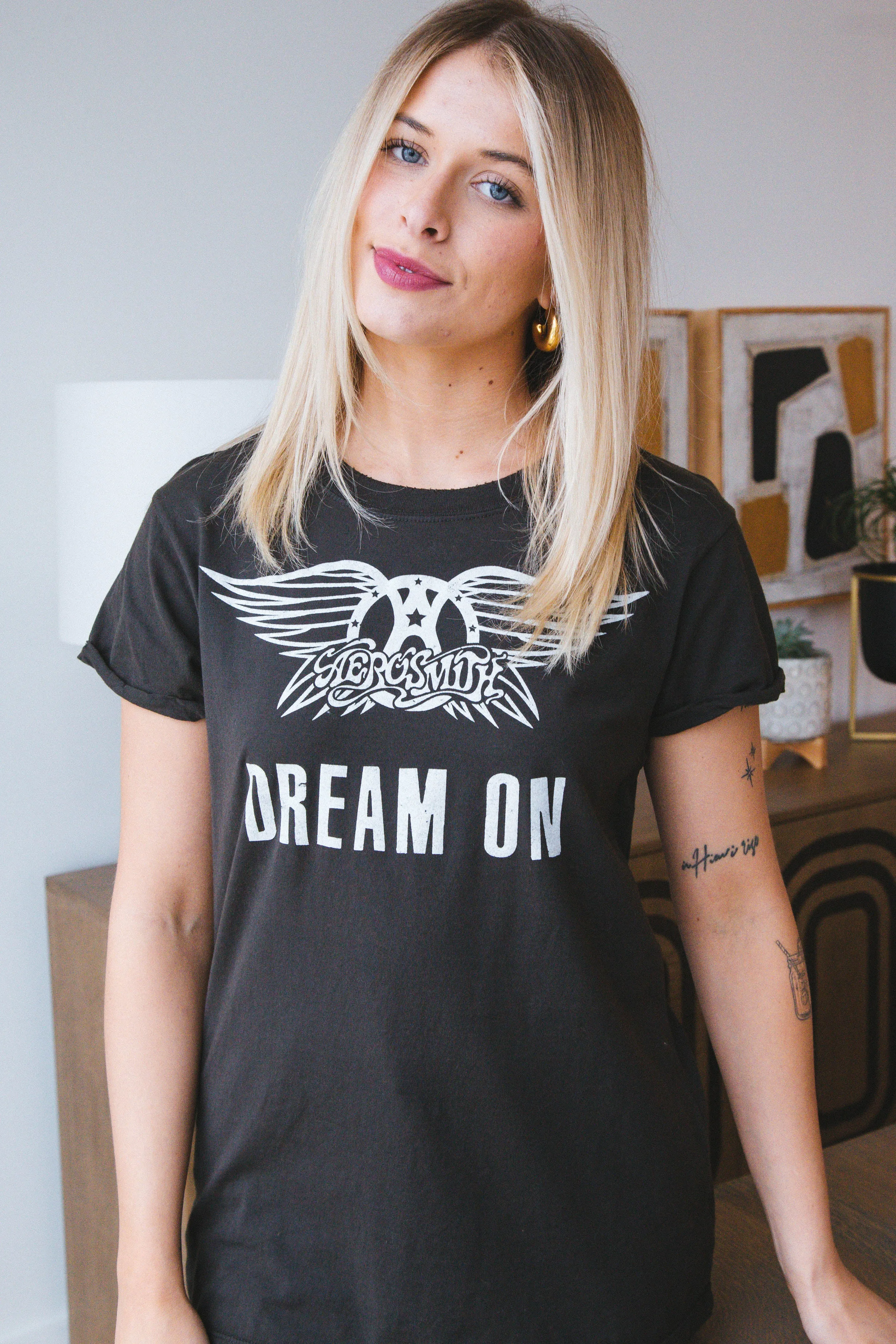 Aerosmith Dream On Graphic Tee, Vintage Black | Recycled Karma