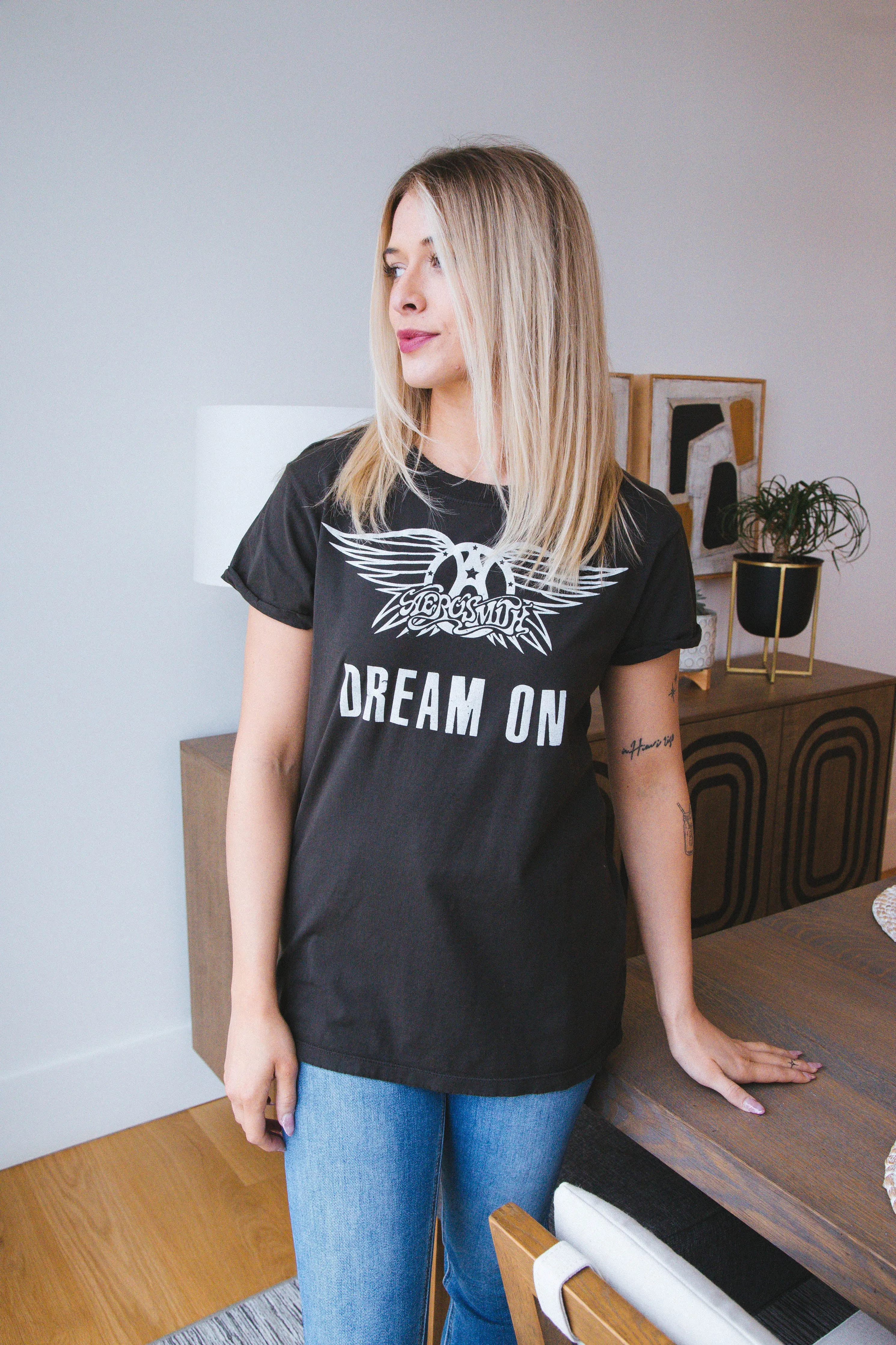 Aerosmith Dream On Graphic Tee, Vintage Black | Recycled Karma