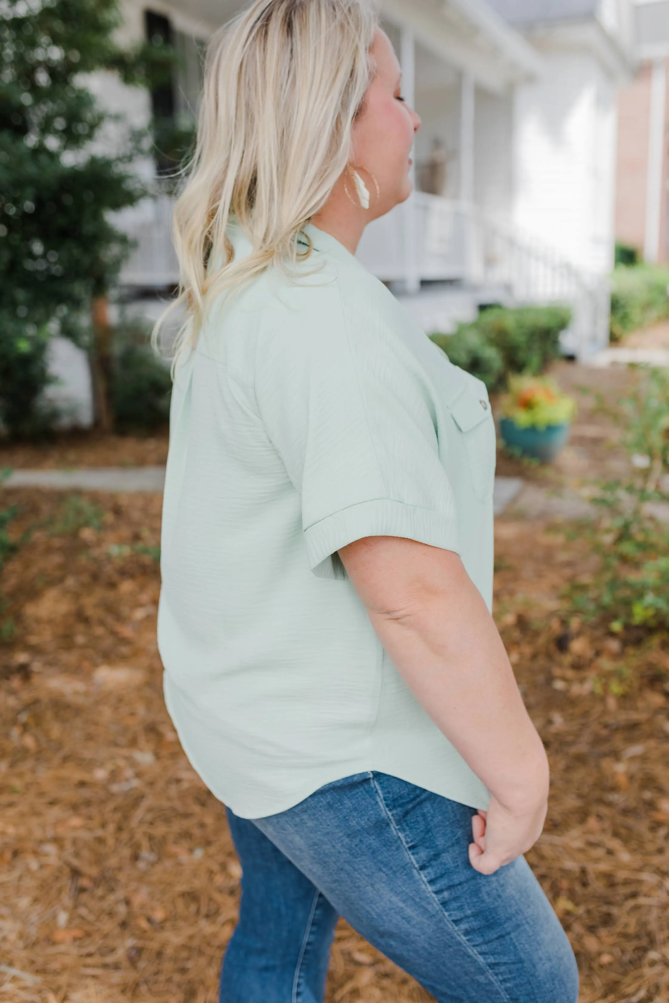 All Buttoned Up Curvy Top