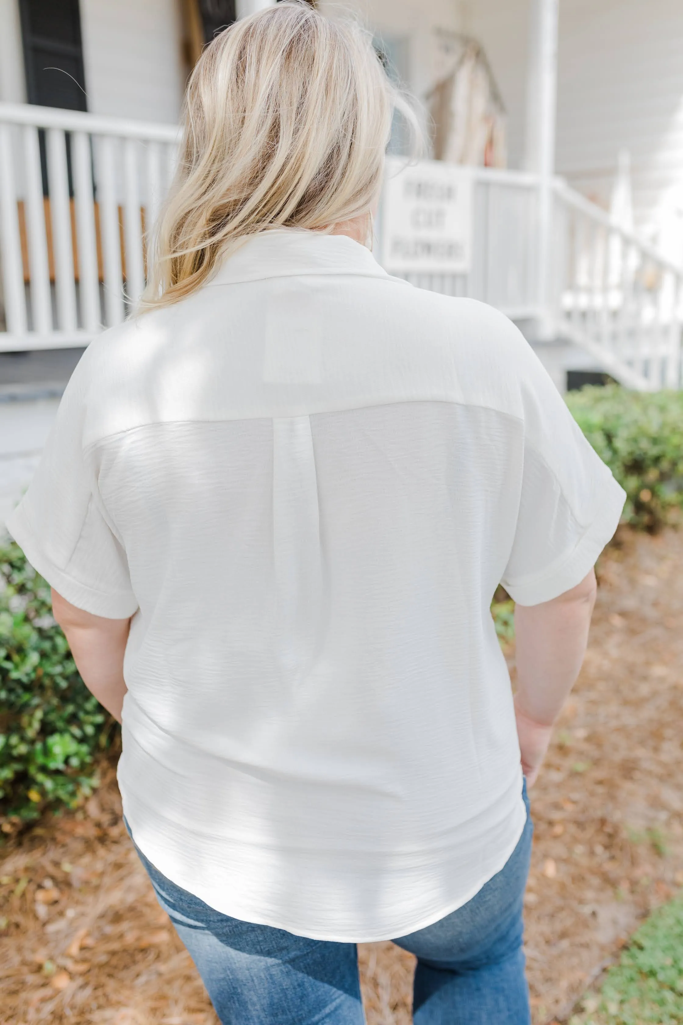 All Buttoned Up Curvy Top