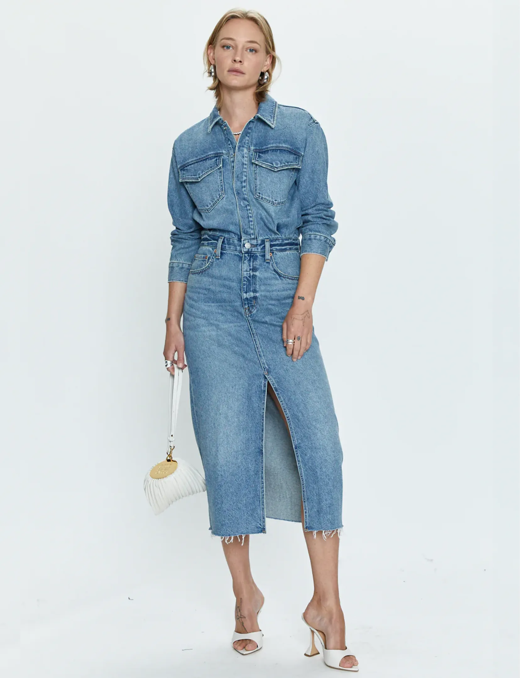 Amira Denim Midi Dress, Marcel