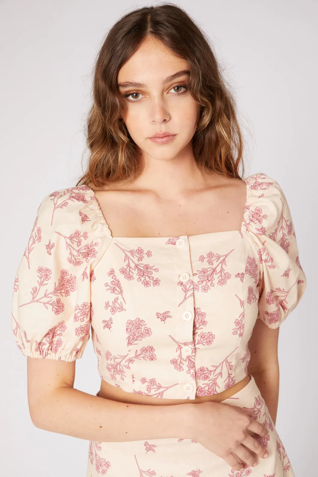 Bee Toile Crop Top