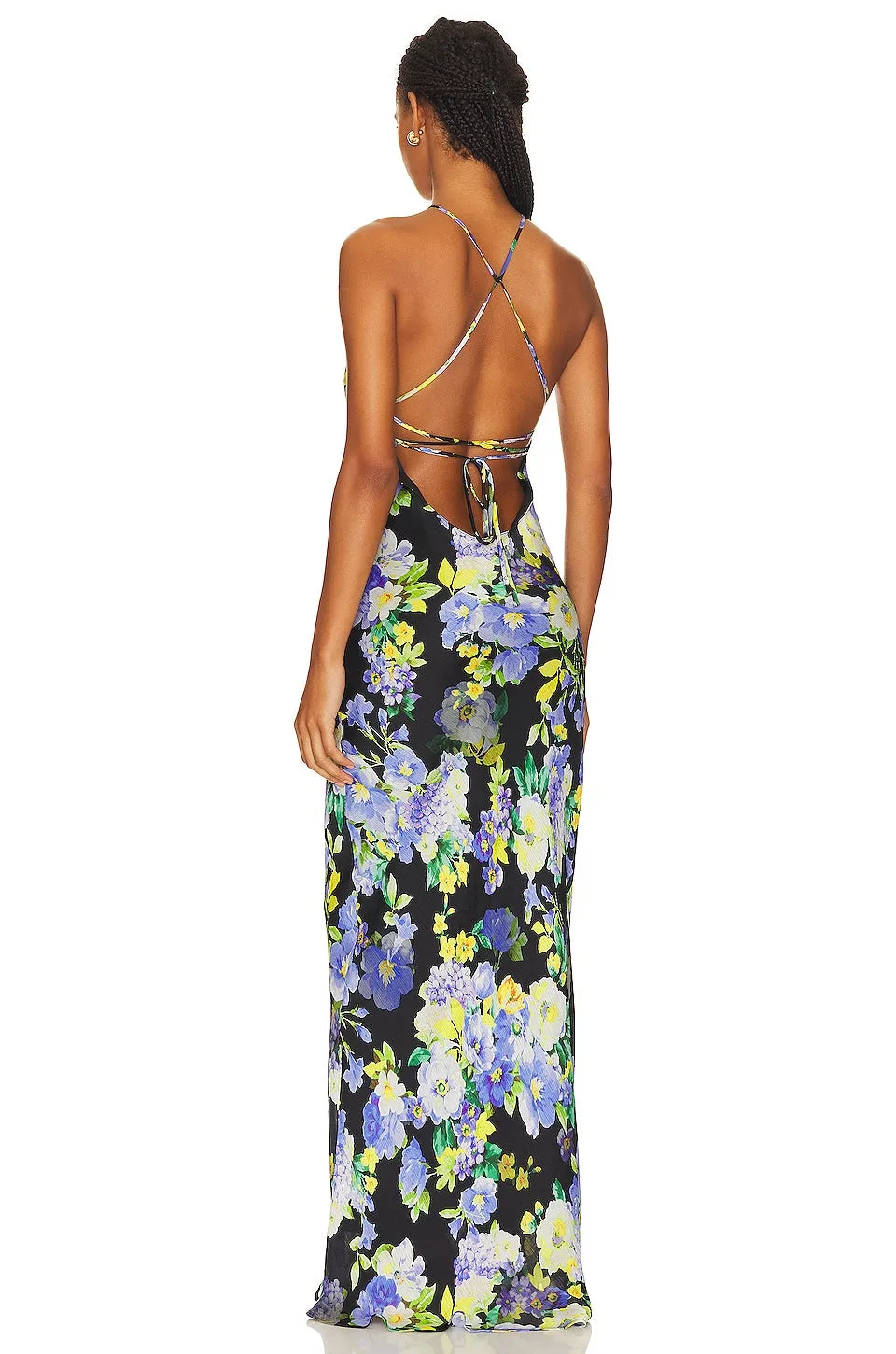 Bloom Floral Halter Neck Slip Maxi Dress