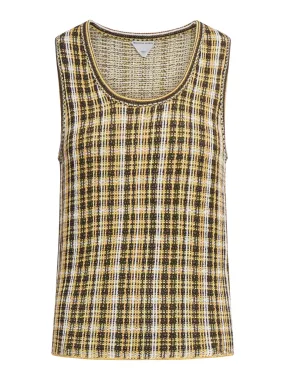 Check Jacquard Knit Tank Top