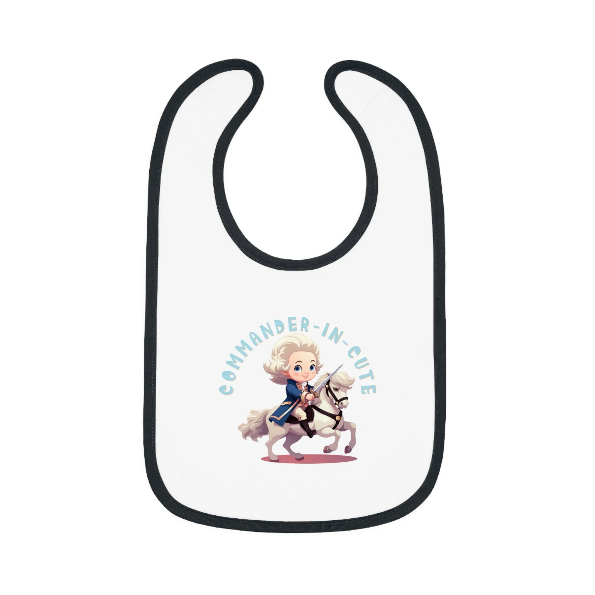 Commander-in-Cute George Washington Baby Bib