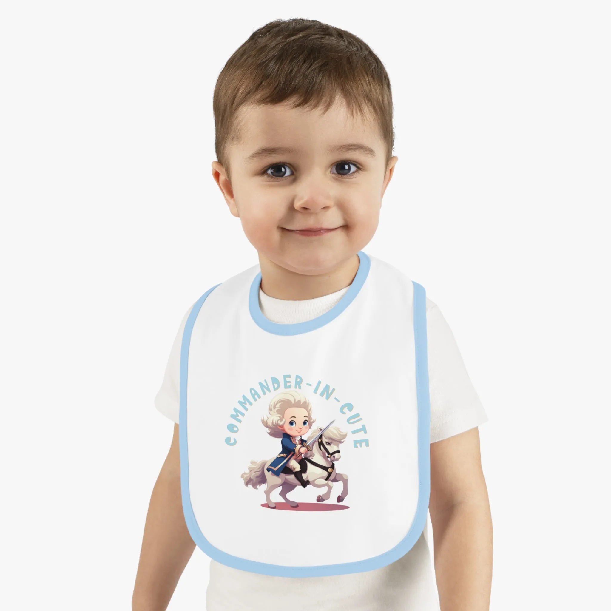 Commander-in-Cute George Washington Baby Bib