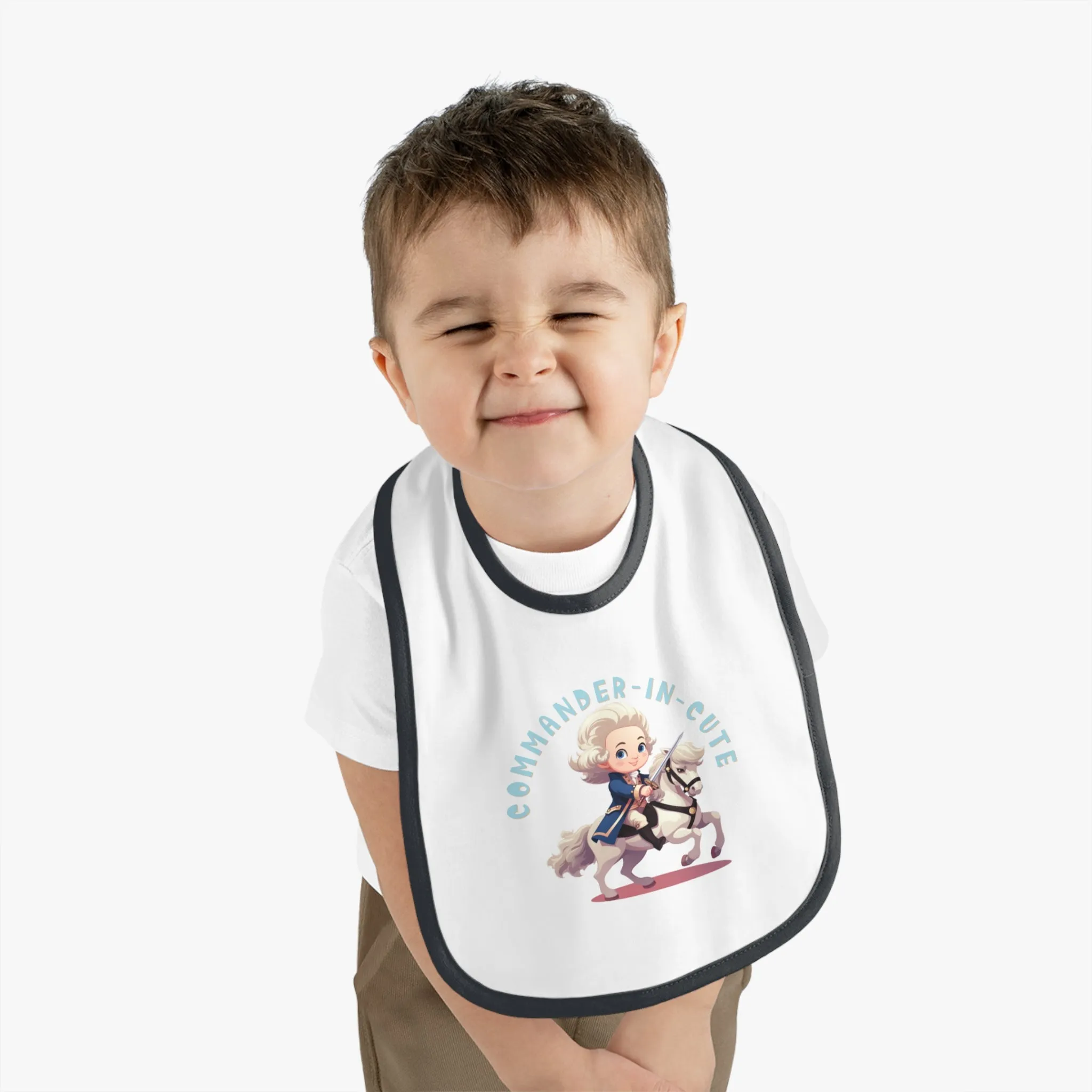 Commander-in-Cute George Washington Baby Bib