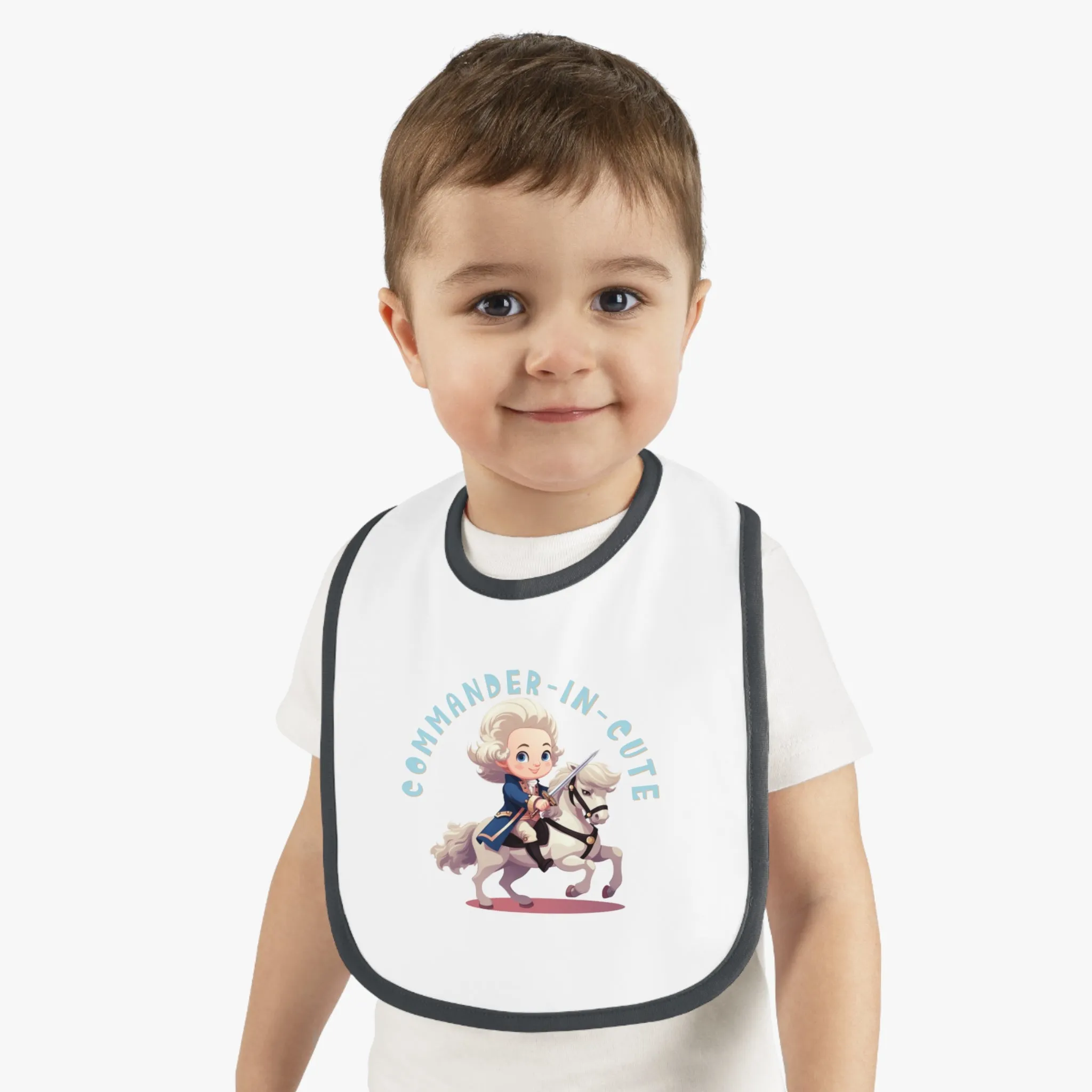 Commander-in-Cute George Washington Baby Bib