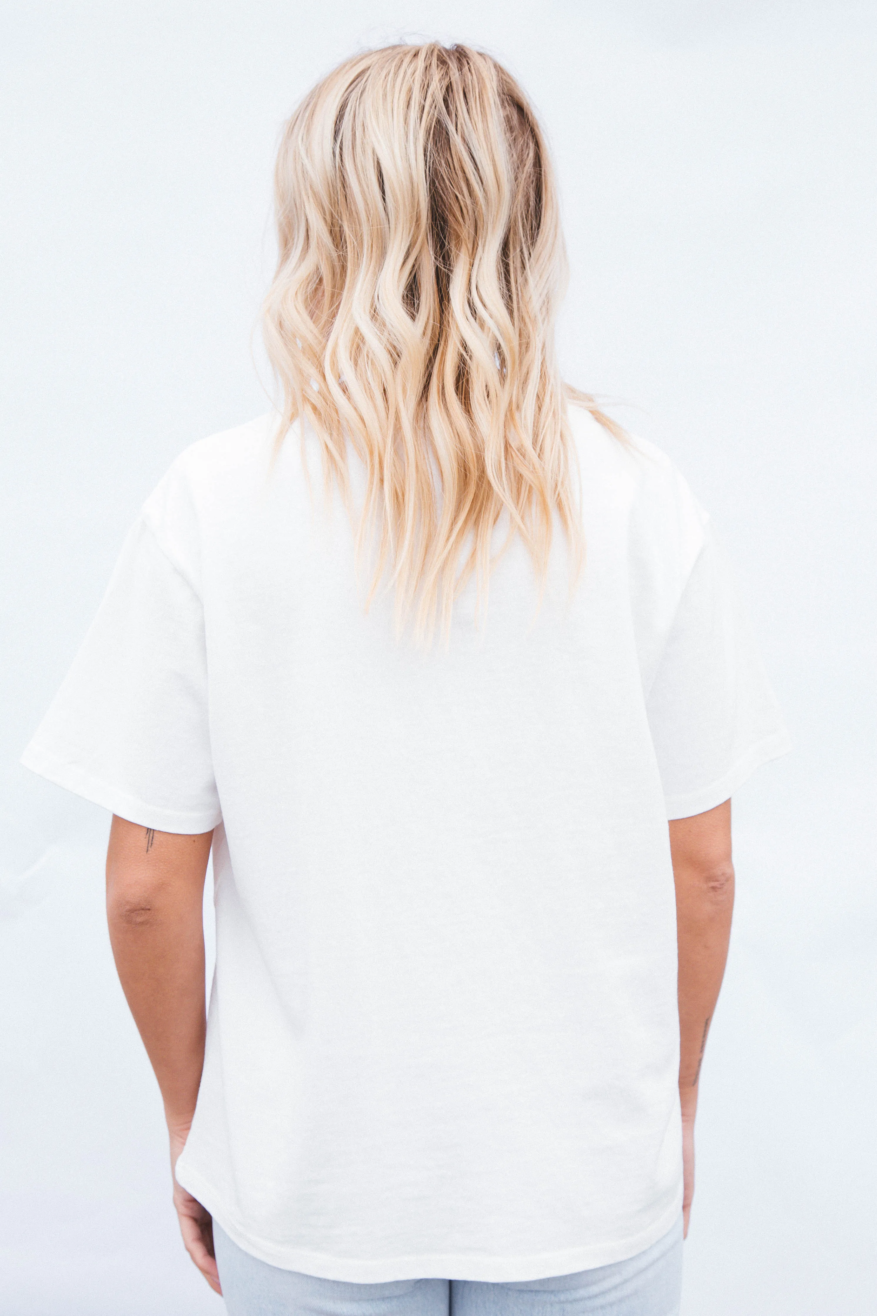 Elyse Short Sleeve Crew Neck Tee, Off White