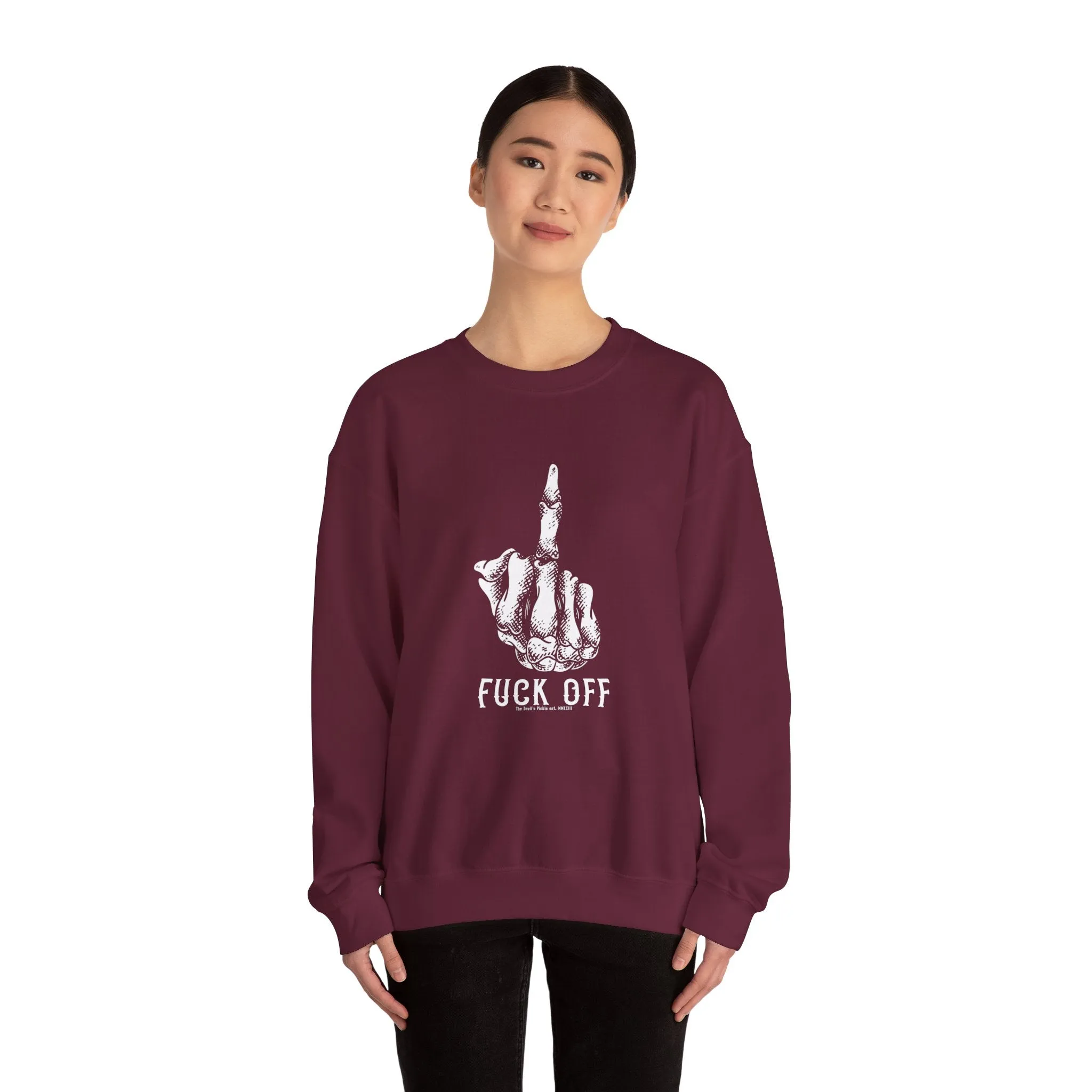 Fuck Off Finger Crewneck Sweatshirt