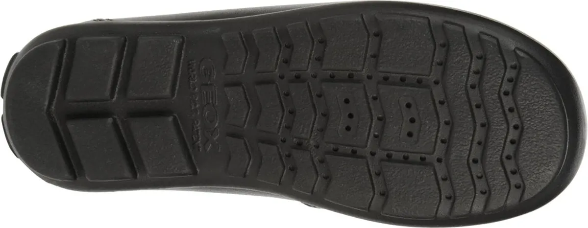 Geox Boy's JFast NEW Black Leather Loafer (Sizes 35-41)