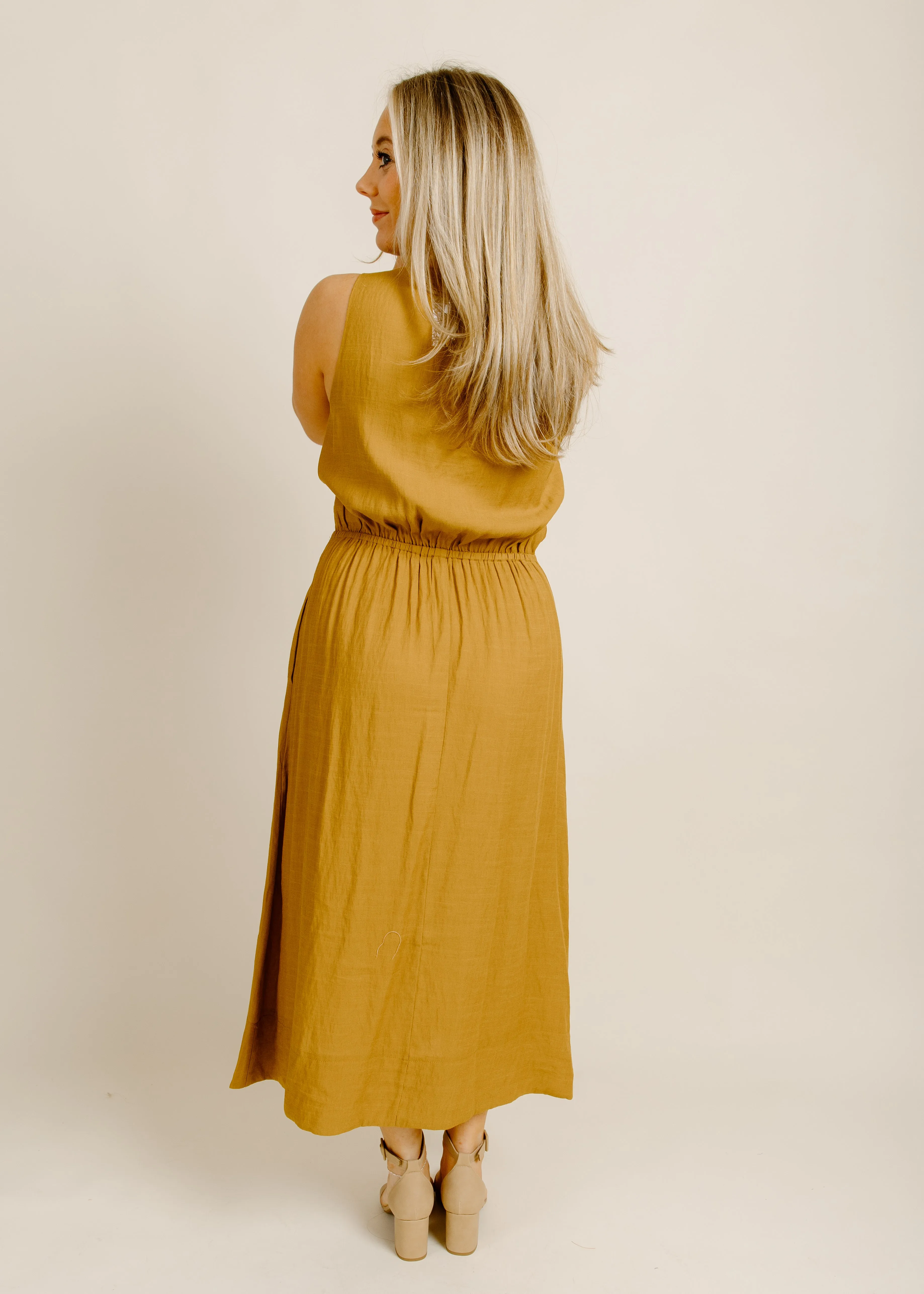 Golden Rays Midi Dress