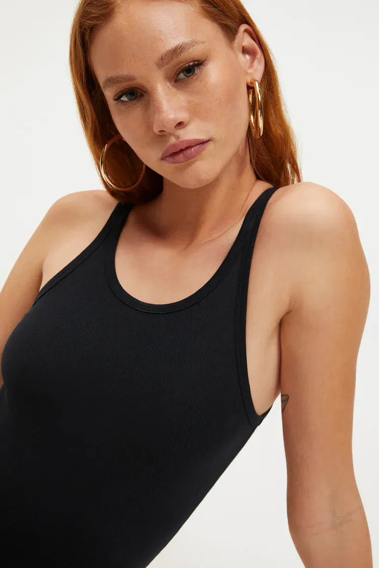 GOOD AMERICAN RACERBACK TANK BODYSUIT - Black