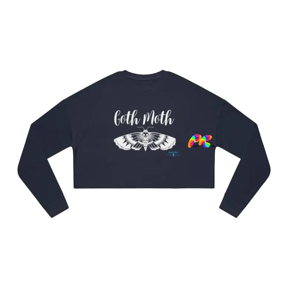 Goth Moth Women's Cropped Sweatshirt