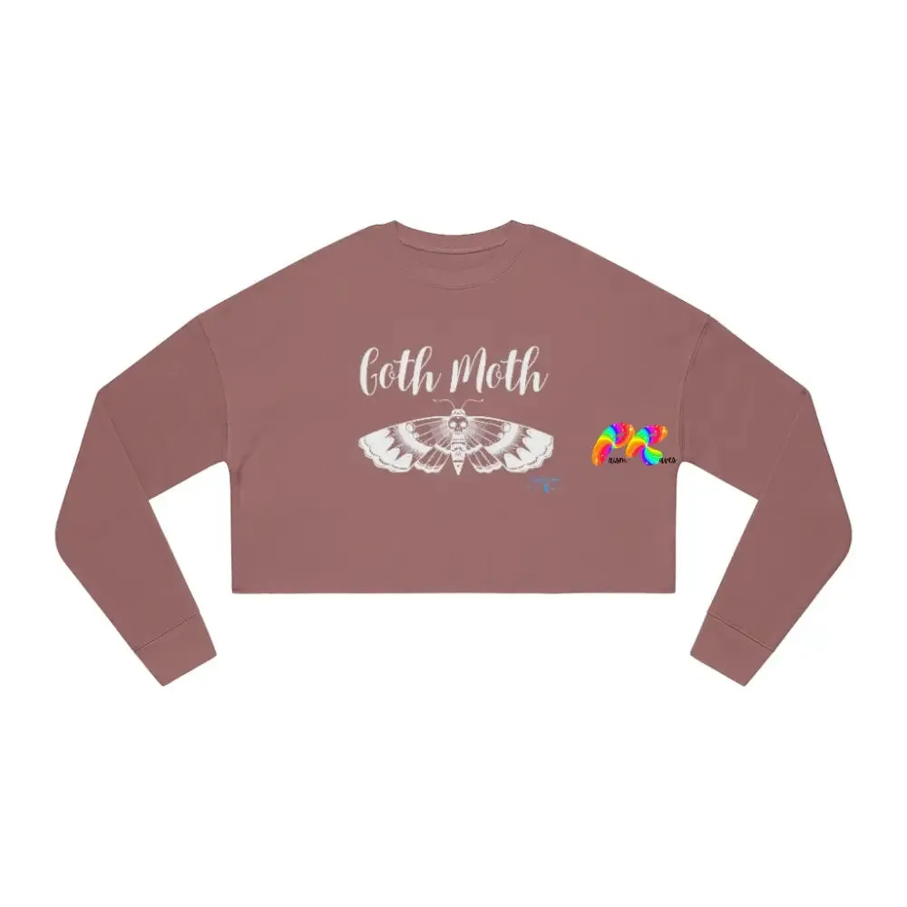 Goth Moth Women's Cropped Sweatshirt