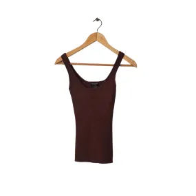 Guess Bronze Metallic Knit Sleeveless Top | Like New |