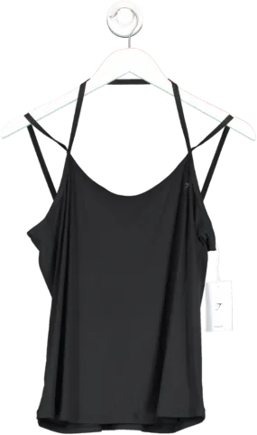 gymshark Black Elevate Strappy Tank Top UK S