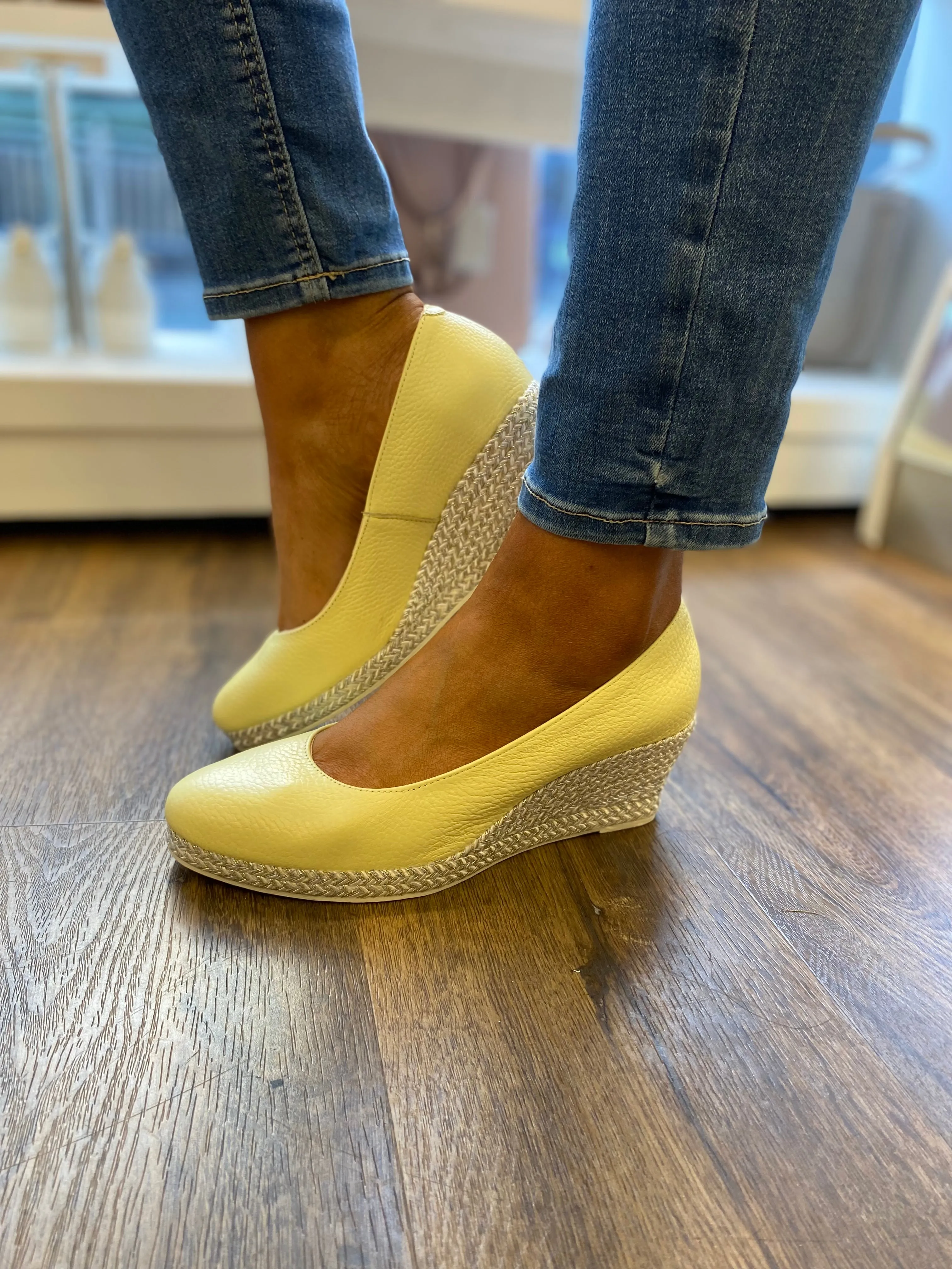 JOSE SAENZ ESPADRILLE WEDGE 6019-BG-YELLOW