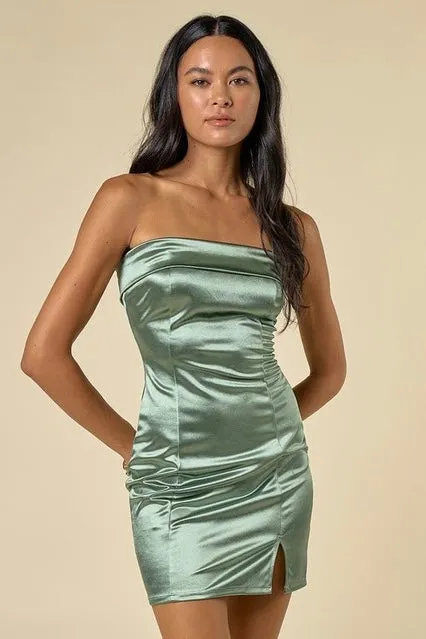 Kiwi Satin Jersey Bodycon Dress FINAL SALE