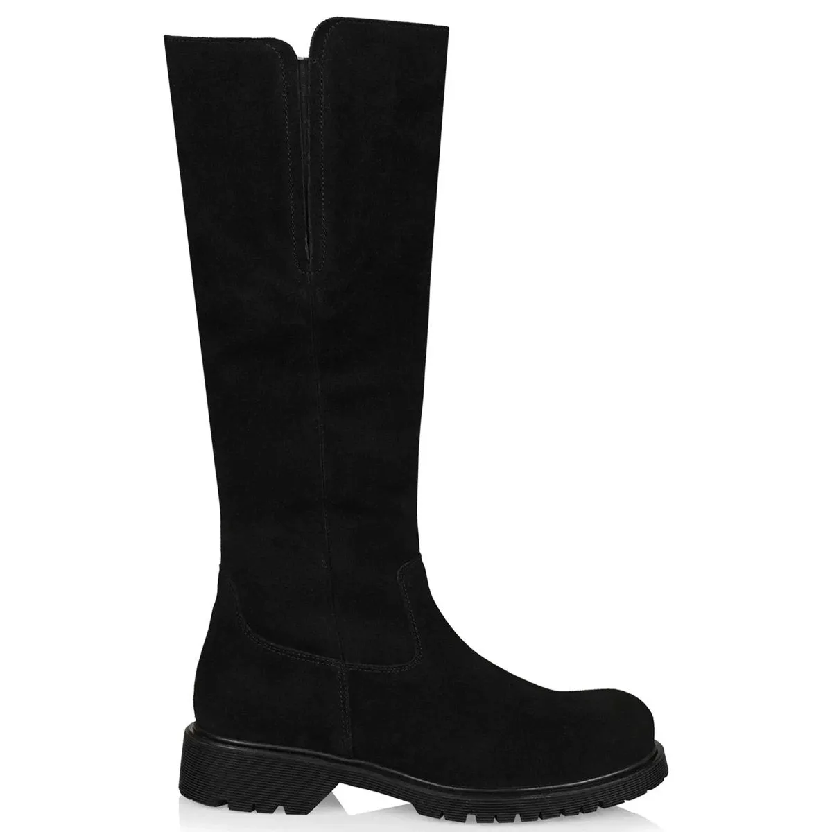 La Canadienne Women's Helene Black Shearling Suede Waterproof