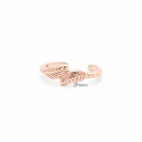 Leaves Pattern Toe Ring - Rose Gold