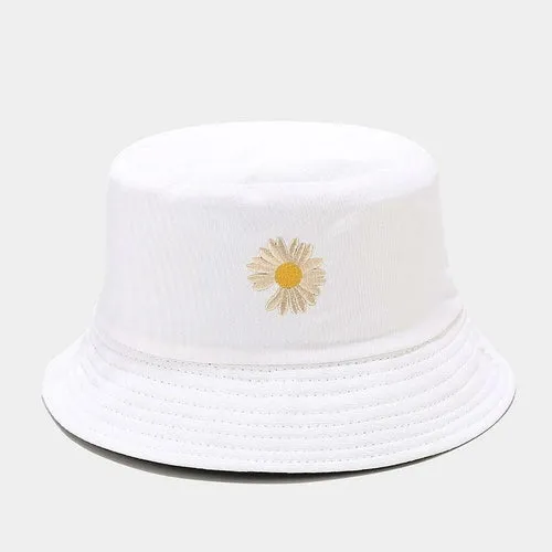 Little Daisies Double-sided Wear Spring Lady Fisherman Hat