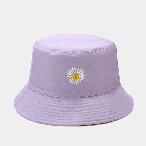 Little Daisies Double-sided Wear Spring Lady Fisherman Hat