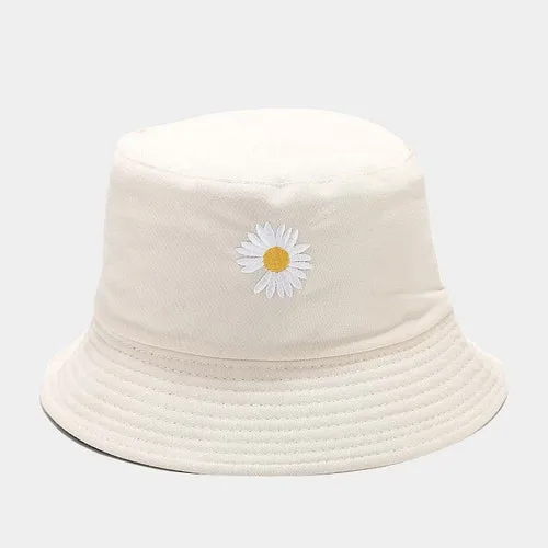 Little Daisies Double-sided Wear Spring Lady Fisherman Hat