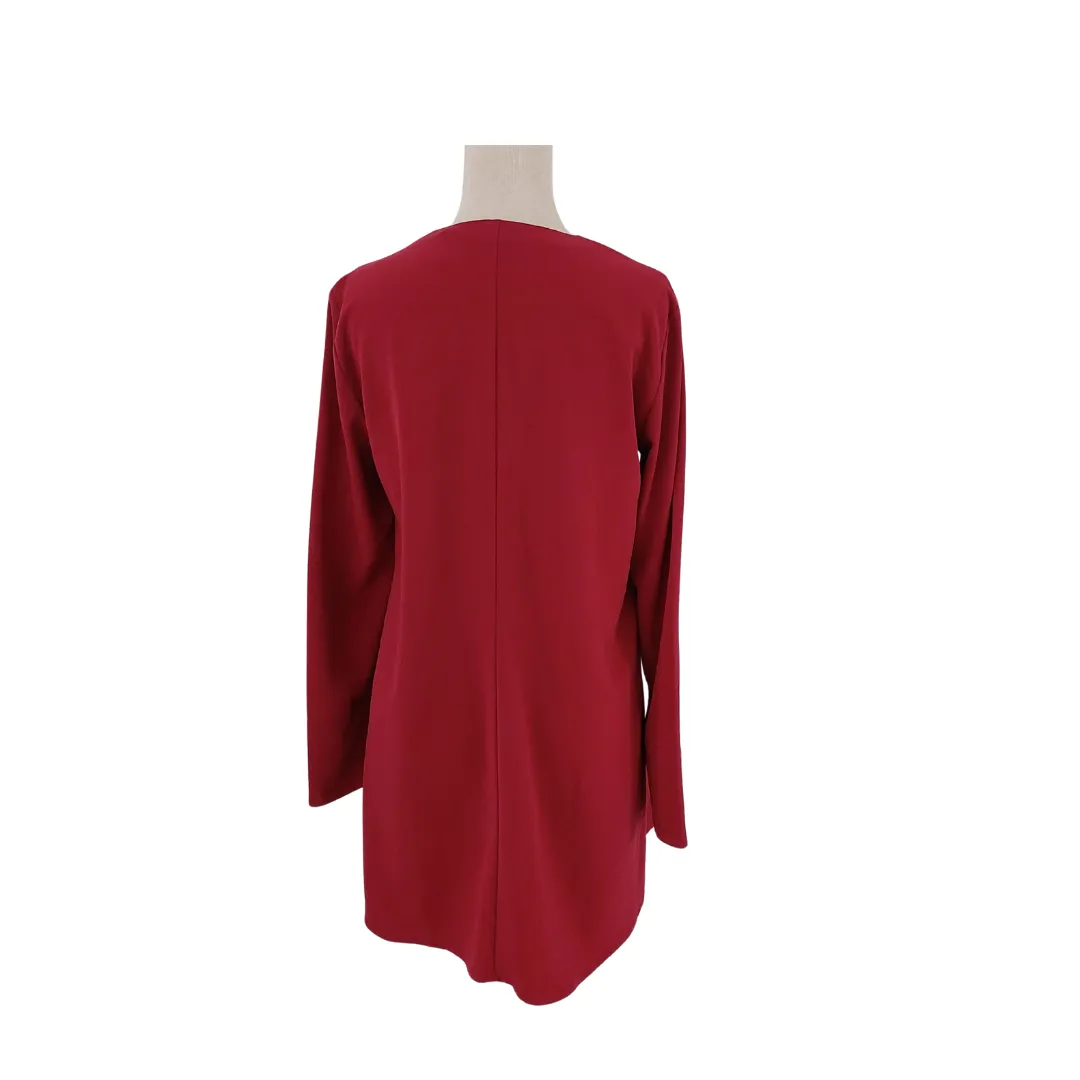 Mango Maroon V-Neck Tunic | Gently Used |