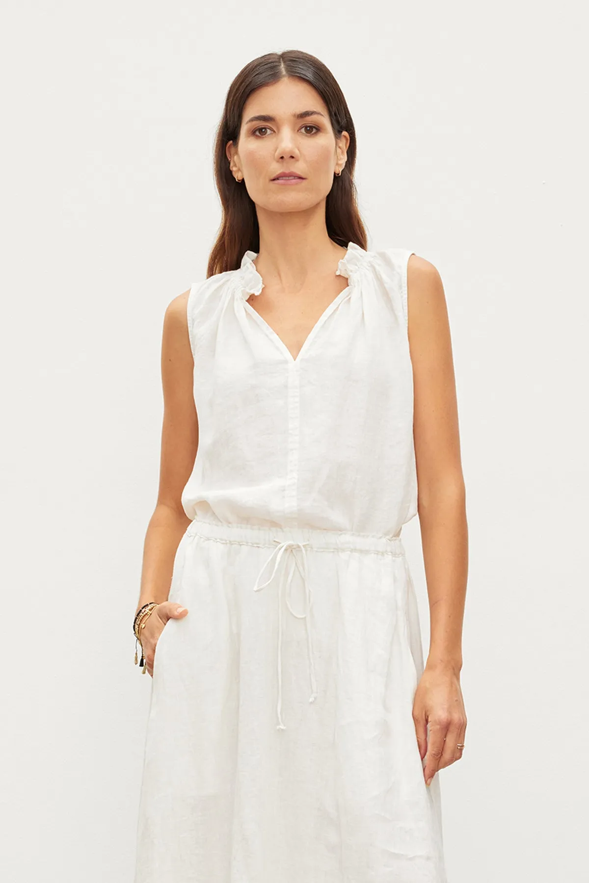 MASIE LINEN TANK TOP