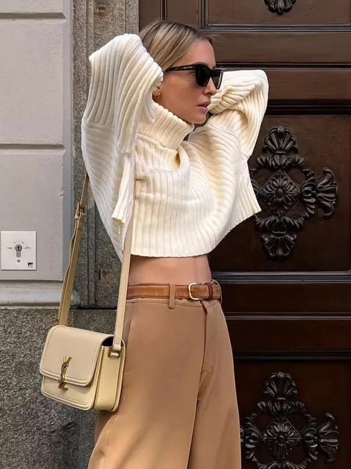 Norah Turtleneck Crop Sweater