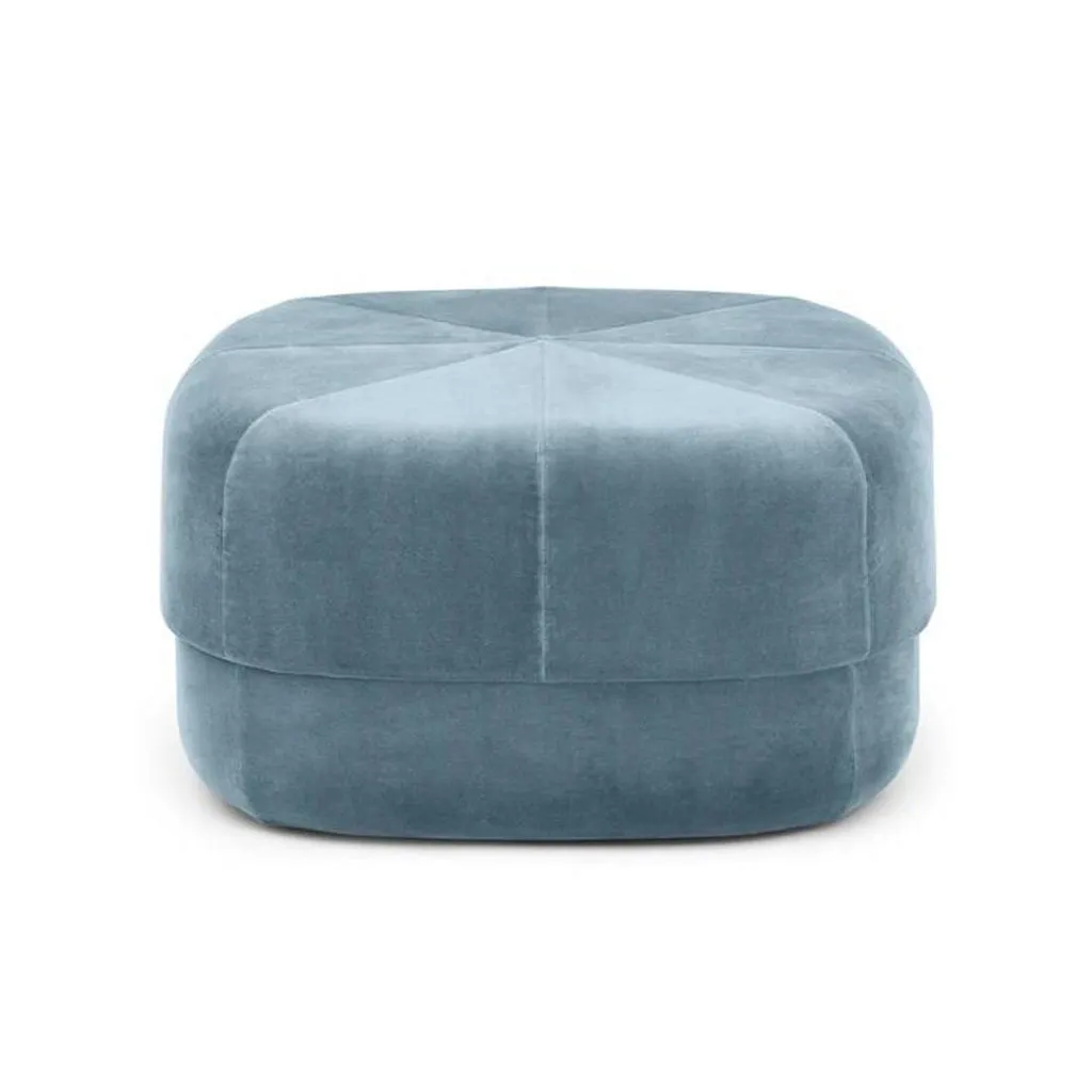 Normann Circus Velour Large Pouf Beige Large