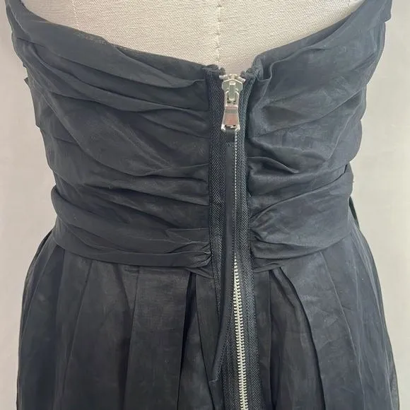 NWT Marc Jacobs Black Strapless Pleated Dress