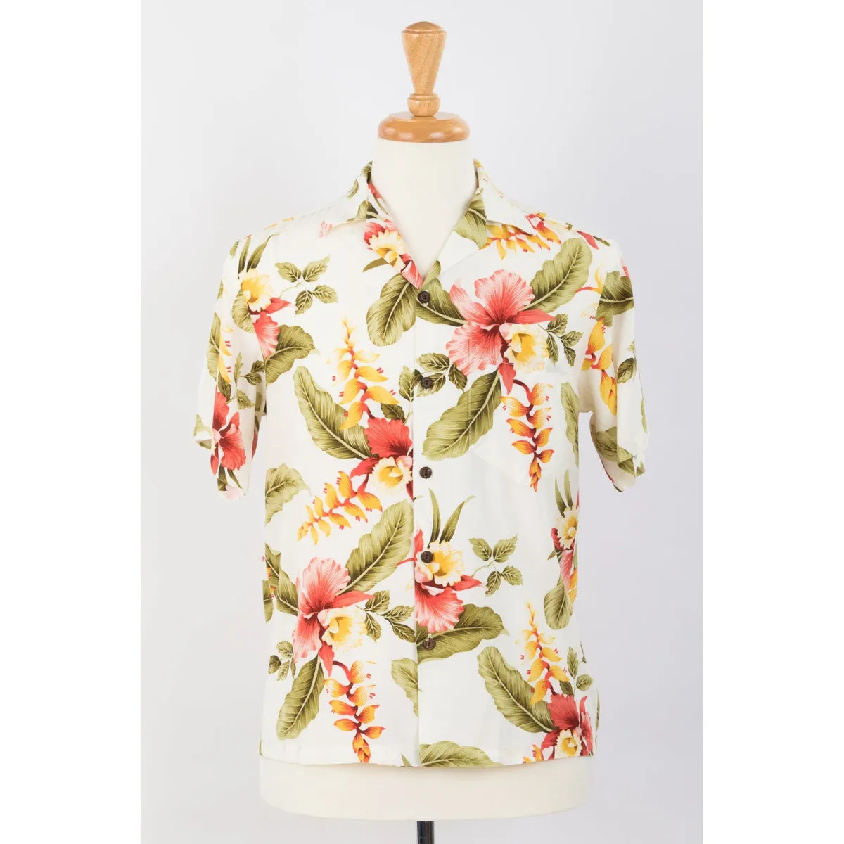 Orchid Floral Print Shirt | White