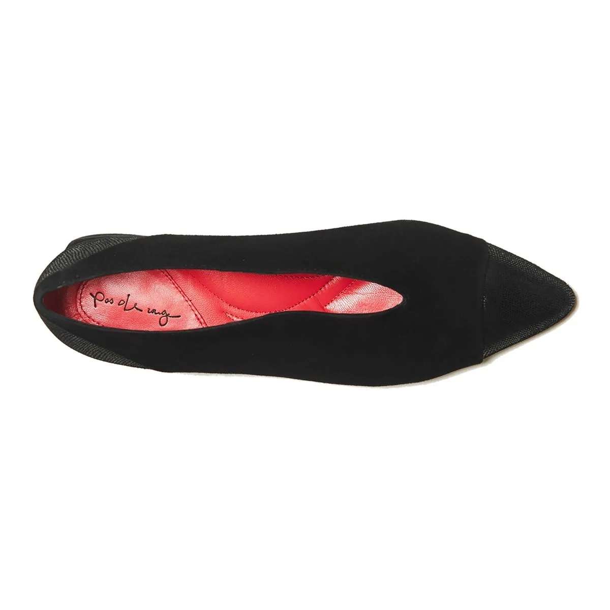 Pas De Rouge Women's Janet 4730 Black Suede/Lizard