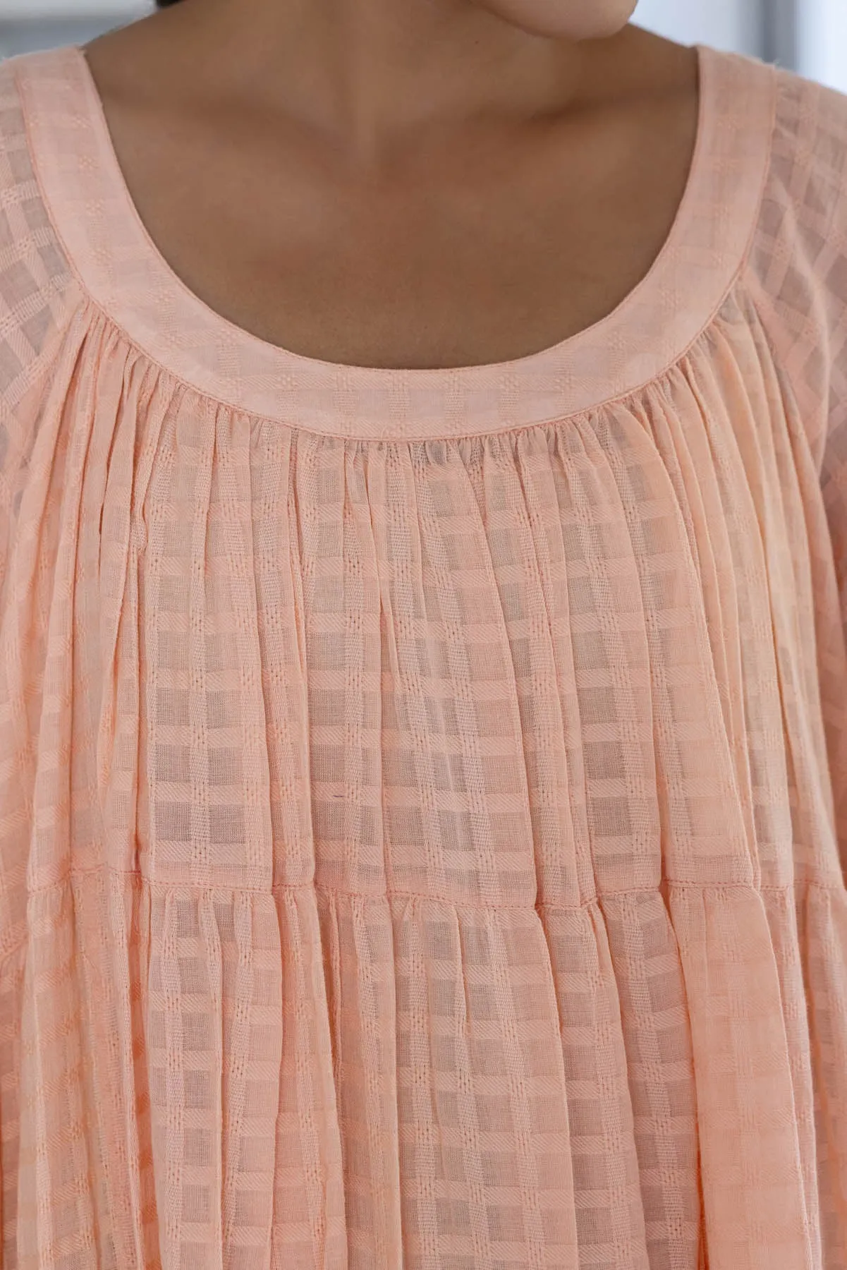 Peach Tiered Dress