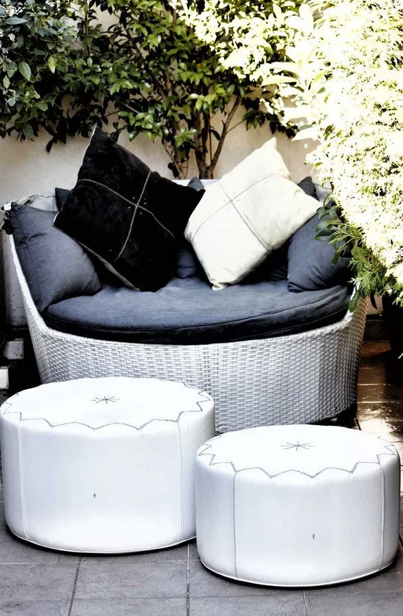 Pouf New Casablanca S Cervo White