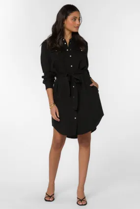 Sharilyn Black Shirtdress