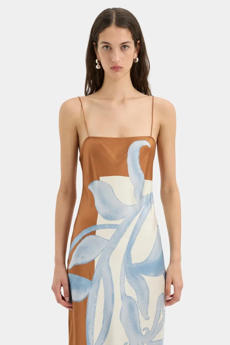 SORRENTO SLIP DRESS-SCIARPA PRINT