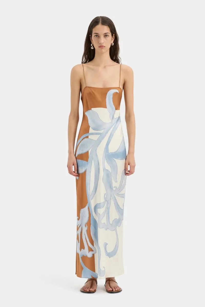 SORRENTO SLIP DRESS-SCIARPA PRINT