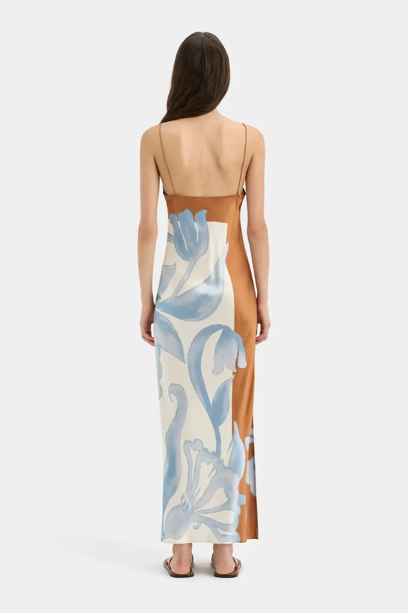 SORRENTO SLIP DRESS-SCIARPA PRINT