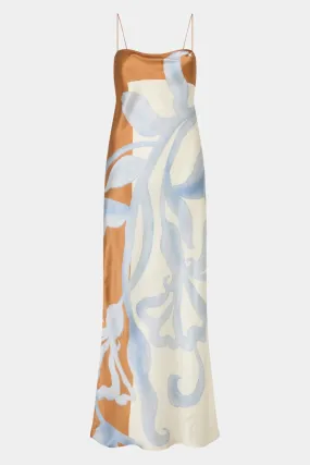 SORRENTO SLIP DRESS-SCIARPA PRINT