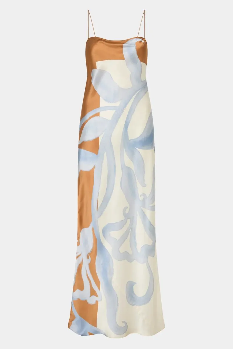 SORRENTO SLIP DRESS-SCIARPA PRINT