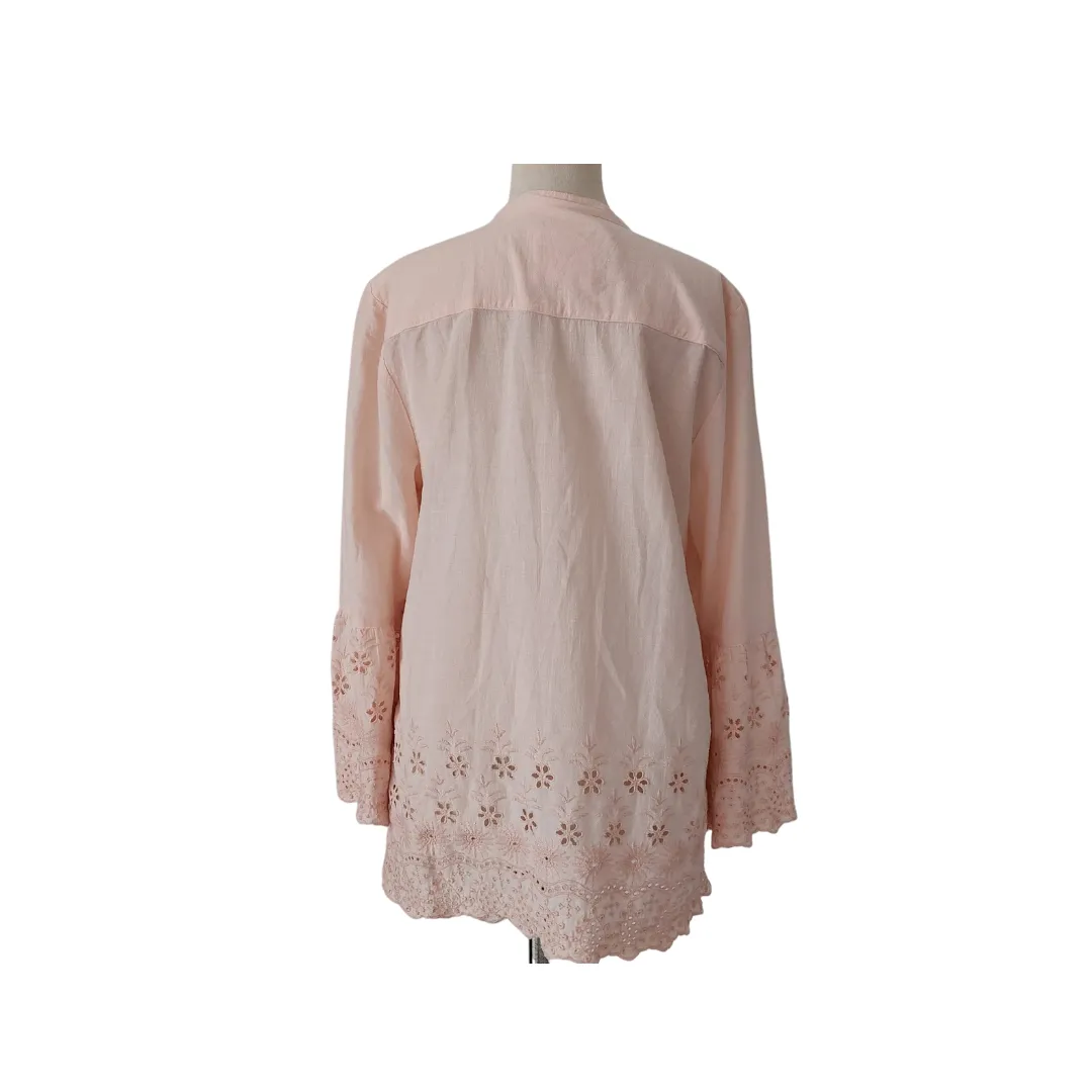 Style & Co Pink Lace Long Top | Gently Used |