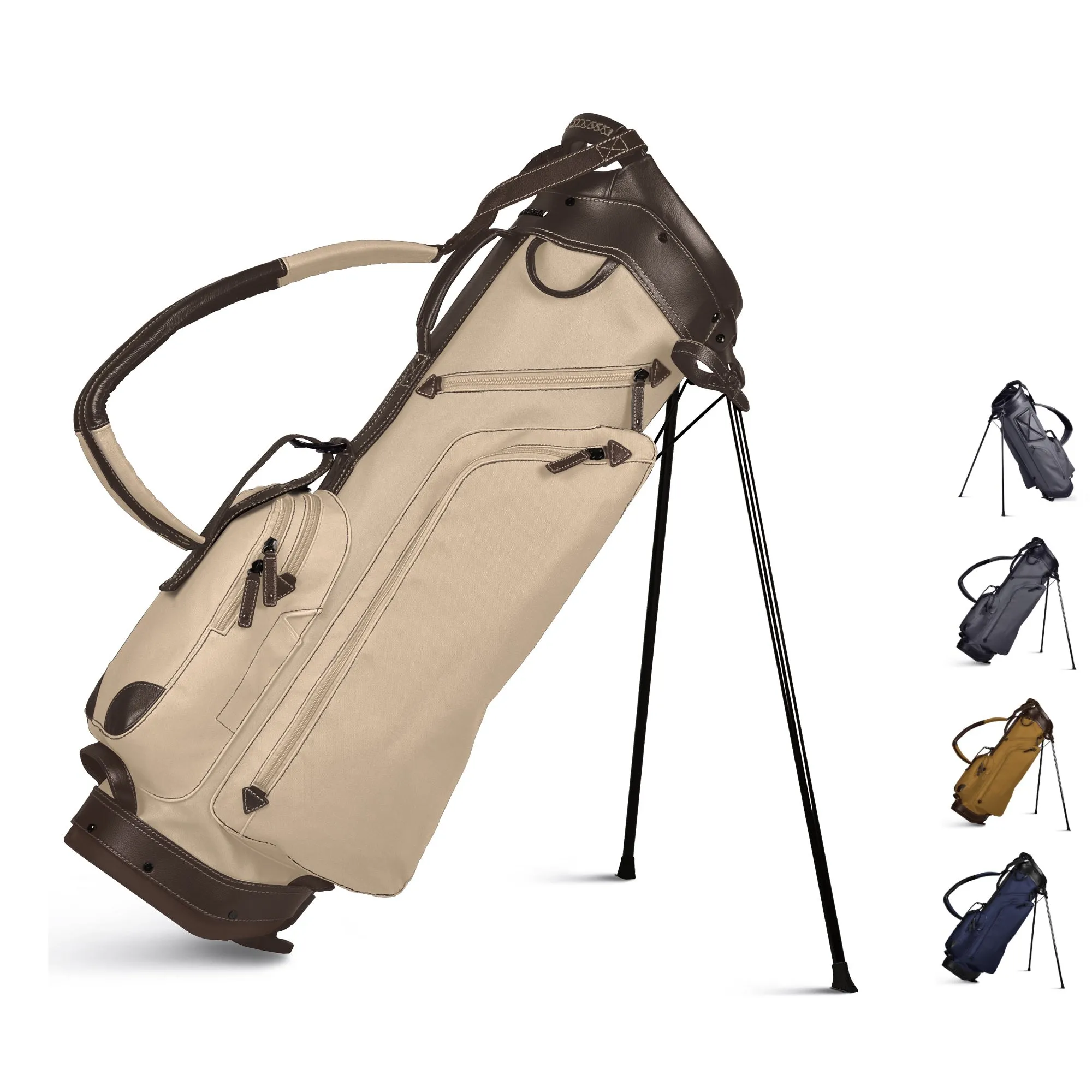 Sun Mountain Durable Canvas & Premium Leather Golf Carry Stand Bag