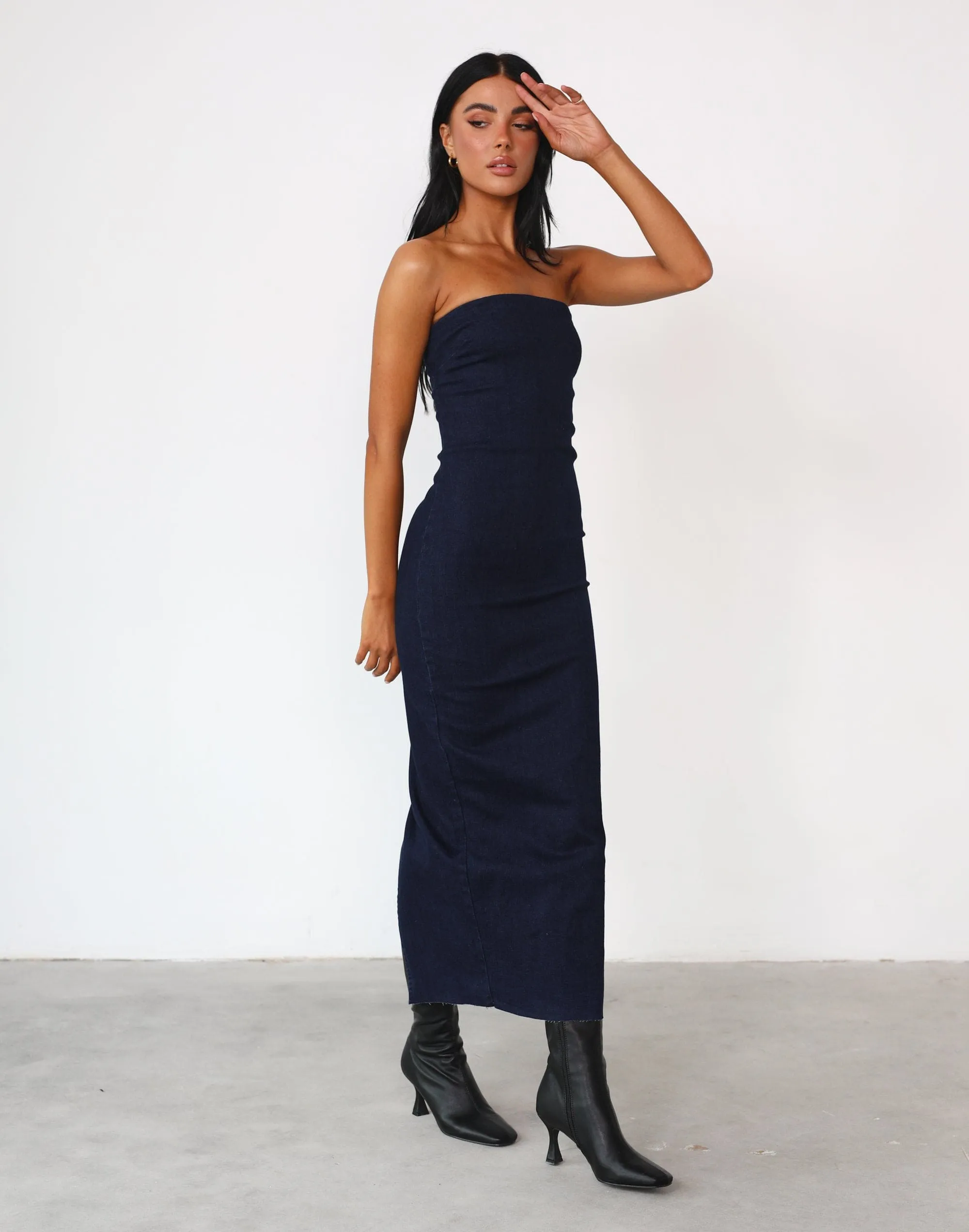 Tati Maxi Dress (Dark Denim)