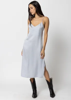 THE CUPRO SILKY SLIP MIDI DRESS