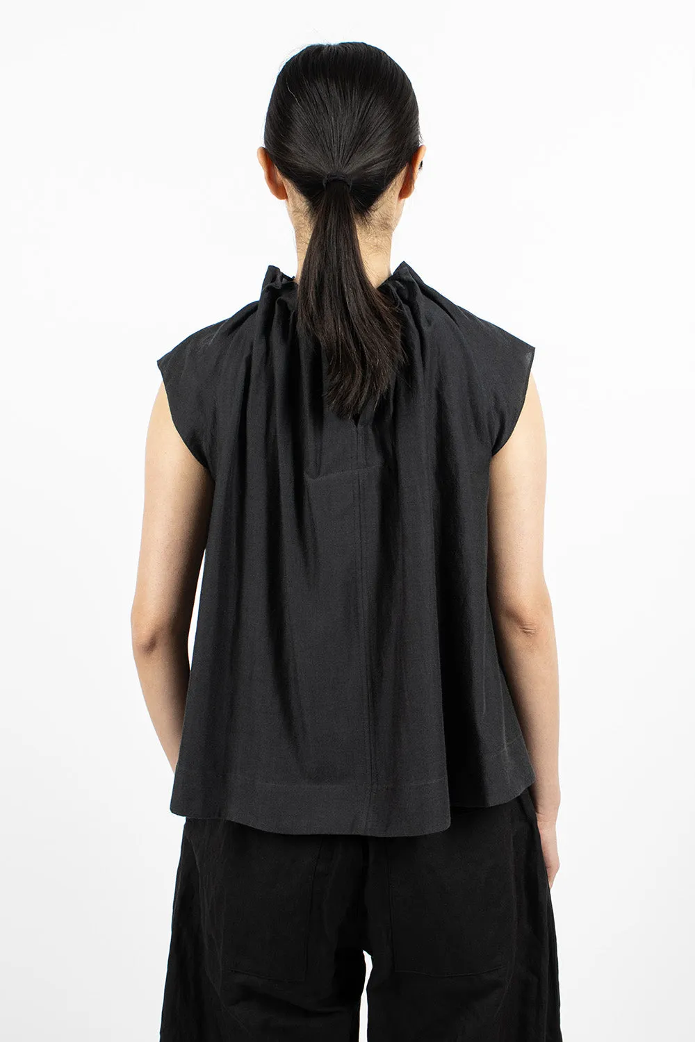 The Magician Top Soft Herringbone Charcoal