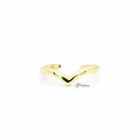 V Shape Toe Ring - Gold